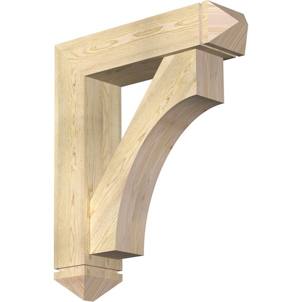 Ekena Millwork Westlake Arts and Crafts Rough Sawn Bracket w/ Offset Brace, Douglas Fir, 8"W x 32"D x 38"H BKT0806X32X38WTL03RDF - main